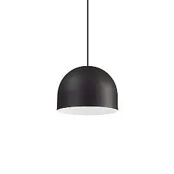 Sospensione Industrial-Minimal Tall Metallo Nero 1 Luce E27