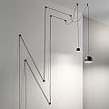 Sospensione Industrial-Minimal Tall Metallo Nero 1 Luce E27 196787