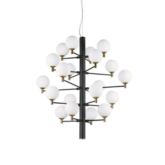 Sospensione Contemporanea Copernico Metallo Nero 20 Luce 3W 3000K Luce Calda 197333