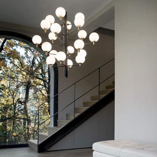 Sospensione Contemporanea Copernico Metallo Nero 20 Luce 3W 3000K Luce Calda 197333