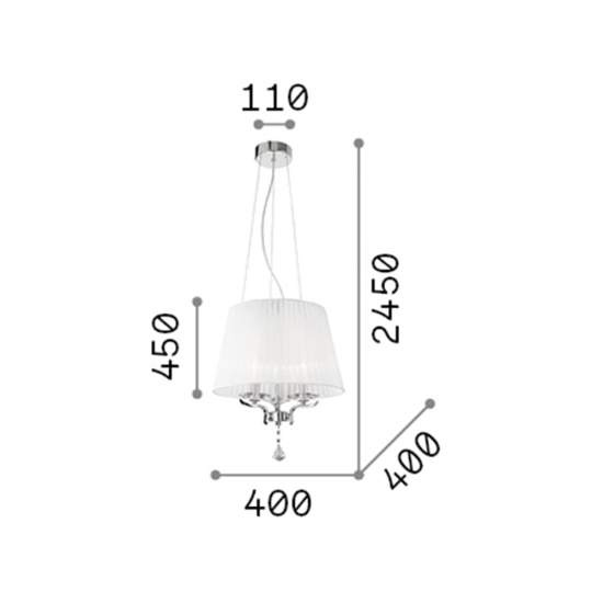 Lampadario Classico Pegaso Metallo Ottone 3 Luci E14 197715