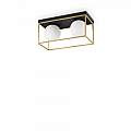 Plafoniera Contemporanea Lingotto Metallo Ottone 2 Luci E14 198149