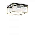 Plafoniera Contemporanea Lingotto Metallo Ottone 4 Luci E14 198156