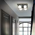 Plafoniera Contemporanea Lingotto Metallo Ottone 4 Luci E14 198156
