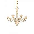 Lampadario Classico Brigitta Vetro Ambra 8 Luci E14 199412