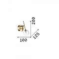 Applique Moderna Maracas Metallo Ottone 1 Luce 2W 3000K Luce Calda 200330