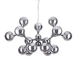 Sospensione Contemporanea Nodi Metallo Cromo 15 Luci E14