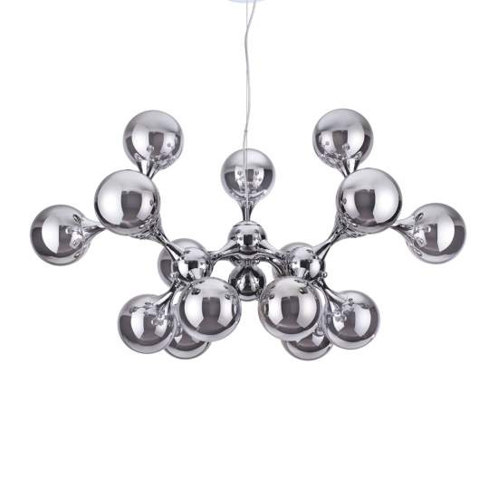 Sospensione Contemporanea Nodi Metallo Cromo 15 Luci E14 200491