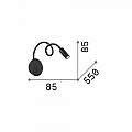 Applique Moderna Focus-2 Metallo Cromo Led 3,5W 3000K Luce Calda 203188