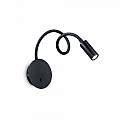 Applique Moderna Focus-2 Metallo Nero Led 3,5W 3000K Luce Calda 203195