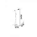 Piantana Moderna Futura Alluminio-Materie Plastiche Nero Led 12,5W 4000K 204949