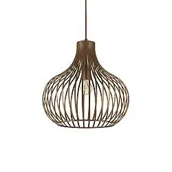 Sospensione Industrial-Minimal Onion Metallo Coffee 1 Luce E27 D38Cm