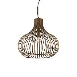 Sospensione Industrial-Minimal Onion Metallo Coffee 1 Luce E27 D47Cm