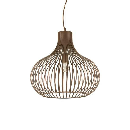 Sospensione Industrial-Minimal Onion Metallo Coffee 1 Luce E27 D47Cm 205304