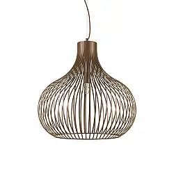 Sospensione Industrial-Minimal Onion Metallo Coffee 1 Luce E27 D59Cm