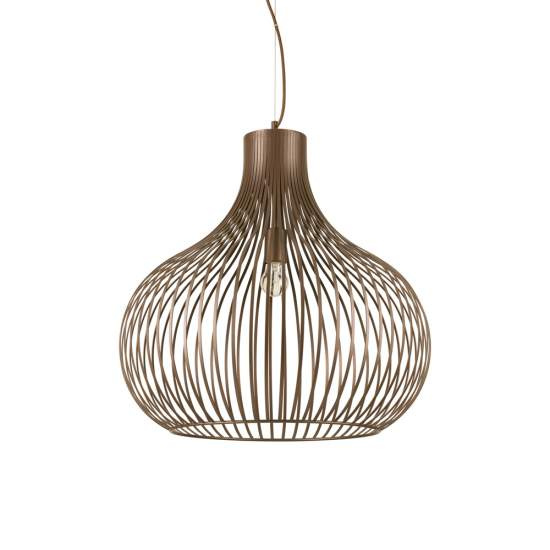 Sospensione Industrial-Minimal Onion Metallo Coffee 1 Luce E27 D59Cm 205311