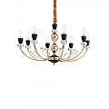 Sospensione Contemporanea Vanity Metallo Oro 8 Luci E14 206622