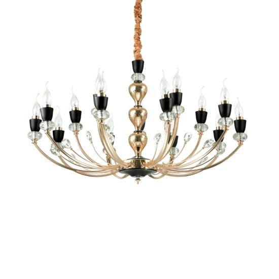 Sospensione Contemporanea Vanity Metallo Oro 15 Luci E14 206639