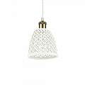 Sospensione Vintage-Decò Lugano Metallo Bianco 1 Luce E27 D16Cm 206820