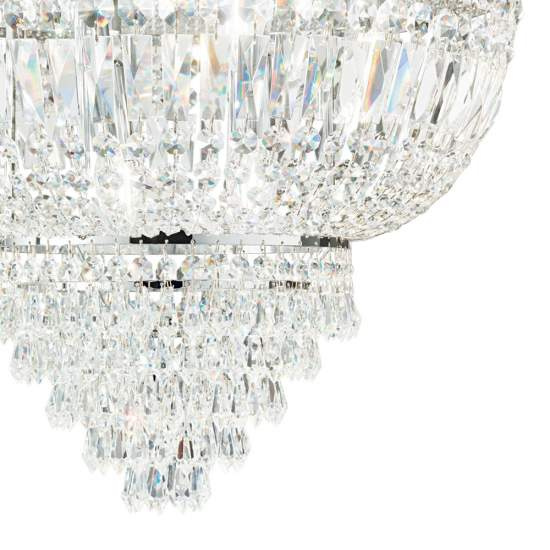 Plafoniera Classica Dubai Metallo-Cristallo Cromo 3 Luci E14 207162