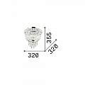 Plafoniera Classica Dubai Metallo-Cristallo Cromo 3 Luci E14 207162
