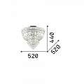 Plafoniera Classica Dubai Metallo-Cristallo Cromo 6 Luci E14 207186