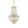 Lampadario Classico Dubai Metallo-Cristallo Ottone 10 Luci E14 207216