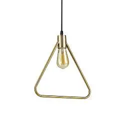 Sospensione Moderna Abc Metallo Ottone 1 Luce E27 Diffusore Triangolare