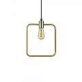 Sospensione Moderna Abc Metallo Ottone 1 Luce E27 Diffusore Quadrato 207858