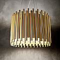 Sospensione Contemporanea Pan Metallo Oro 5 Luci E27 208817