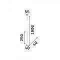 Sospensione Industrial-Minimal Tube Alluminio Nero Led 9W 3000K D4Cm 211466