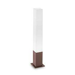 Palo Da Esterno Quadrato Moderno Edo Alluminio-Materie Plastiche Coffee Gx53 Palo Da Esterno Quadrato Moderno Edo Alluminio-Materie Plastiche Coffee Gx53