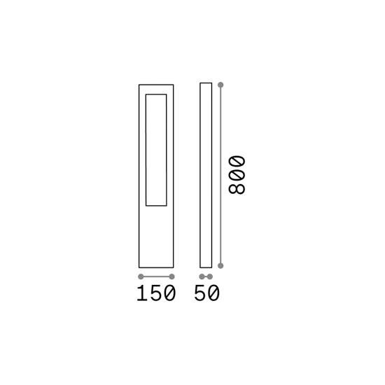 Piantana Moderna Vega Alluminio Coffee 1 Luce G9 3W 3000K Luce Calda 213361