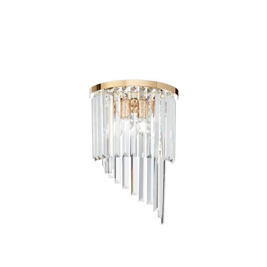 Applique Contemporanea Carlton Metallo-Cristallo Oro 3 Luci E14 213491