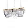 Sospensione Contemporanea Martinez Metallo-Cristallo Oro 8 Luci E14 213583