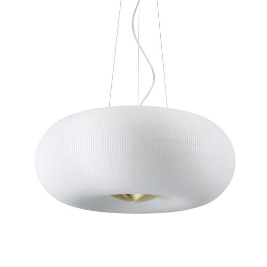 Sospensione Moderna Arizona Vetro Bianco 5 Luci Gx53 9W 3000K Luce Calda 214481