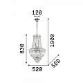 Lampadario Classico Dubai Metallo-Cristallo Cromo 10 Luci E14 215969