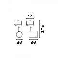Faretto Cilindrico Spot Metallo Nero 1 Luce Gu10 229720