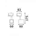 Faretto Moderno Mouse Metallo Nero 1 Luce Gu10 229782