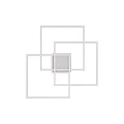 Plafoniera Moderna Frame Metallo Bianco Led 35W 3000K Luce Calda