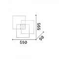 Plafoniera Moderna Frame Metallo Bianco Led 35W 3000K Luce Calda 230702