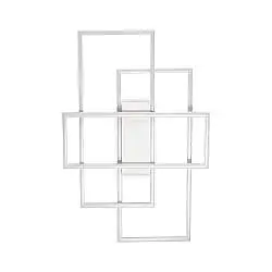Plafoniera Moderna Frame Metallo Bianco Led 31W 3000K Luce Calda