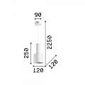 Sospensione Moderna Holly Metallo Bianco 1 Luce E27 231556