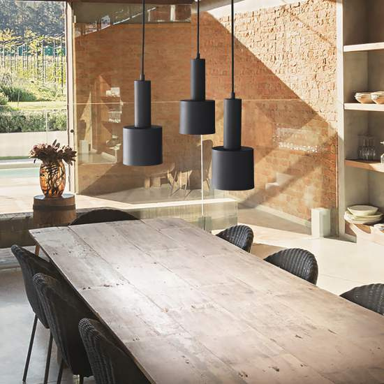 Sospensione Moderna Holly Metallo Nero 1 Luce E27 231563