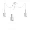 Sospensione Moderna Holly Metallo Bianco 3 Luci E27 231587