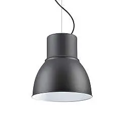 Sospensione Industrial-Minimal Breeze Metallo Grigio 1 Luce E27 D46,5Cm