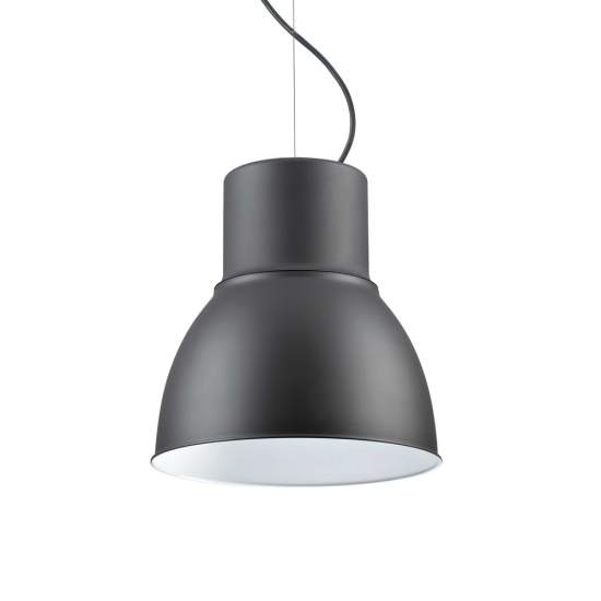 Sospensione Industrial-Minimal Breeze Metallo Grigio 1 Luce E27 D46,5Cm 232041