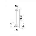 Sospensione Industrial A-Line Metallo Nero 1 Luce Gu10 7W 3000K Luce Calda 232713