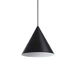 Sospensione Industrial-Minimal A-Line Metallo Nero 1 Luce E27