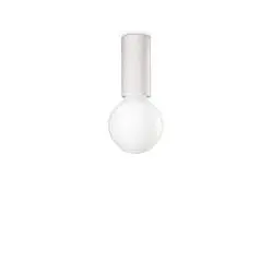 Plafoniera Moderna Petit Metallo Bianco 1 Luce E27 8W 3000K Luce Calda